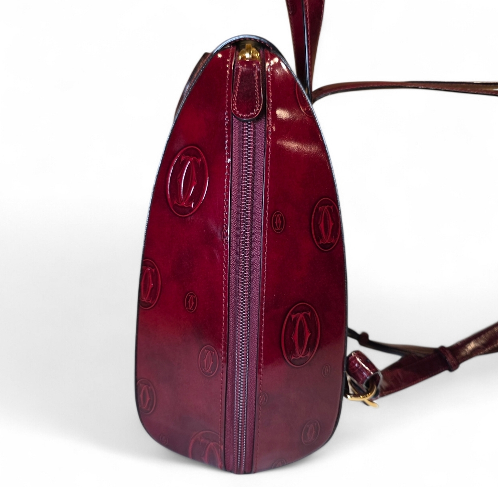CARTIER Backpack Birthday Collection Burgundy Leather Mini Bag - Picture 3 of 13